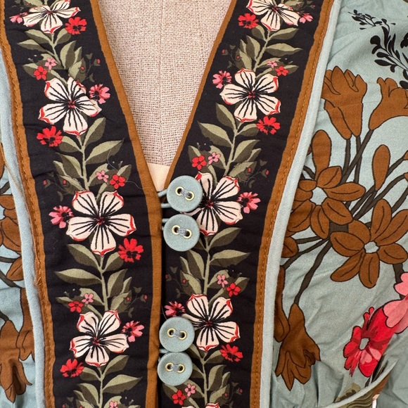 Farm Rio Blue Beauty Bouquet Mini Dress XS NWT - Picture 7 of 12